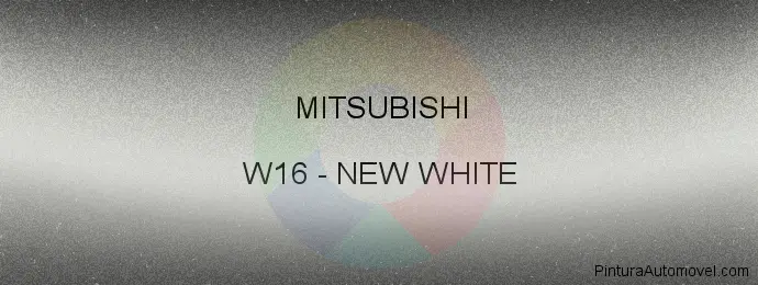 Pintura Mitsubishi W16 New White