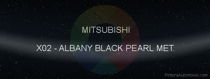 Pintura Mitsubishi X02 Albany Black Pearl Met.