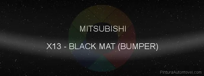 Pintura Mitsubishi X13 Black Mat (bumper)