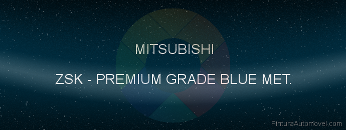 Pintura Mitsubishi ZSK Premium Grade Blue Met.
