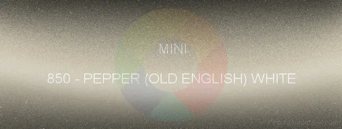 Pintura Mini 850 Pepper (old English) White