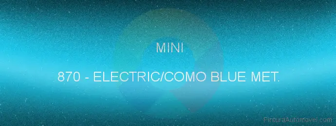 Pintura Mini 870 Electric/como Blue Met.