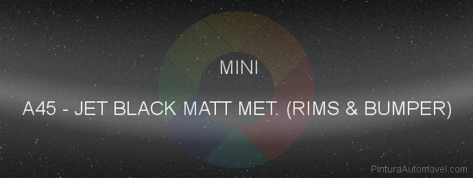 Pintura Mini A45 Jet Black Matt Met. (rims & Bumper)