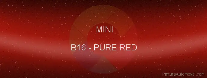 Pintura Mini B16 Pure Red