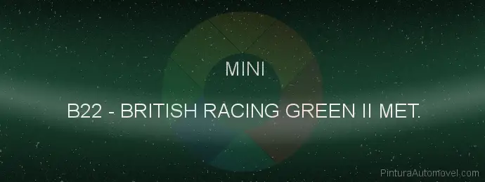 Pintura Mini B22 British Racing Green Ii Met.