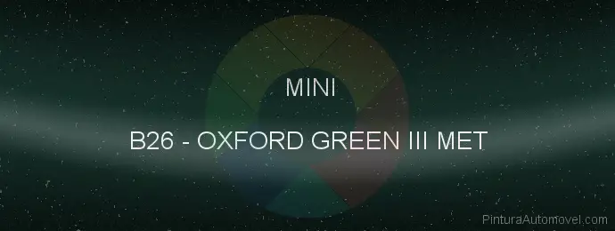 Pintura Mini B26 Oxford Green Iii Met