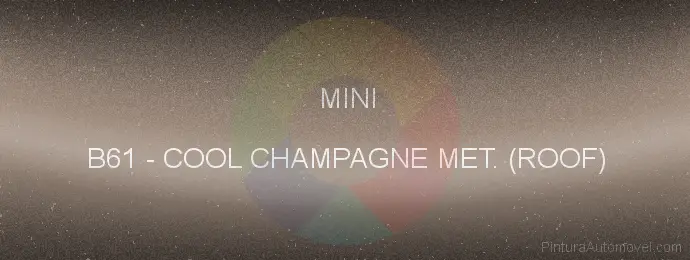 Pintura Mini B61 Cool Champagne Met. (roof)