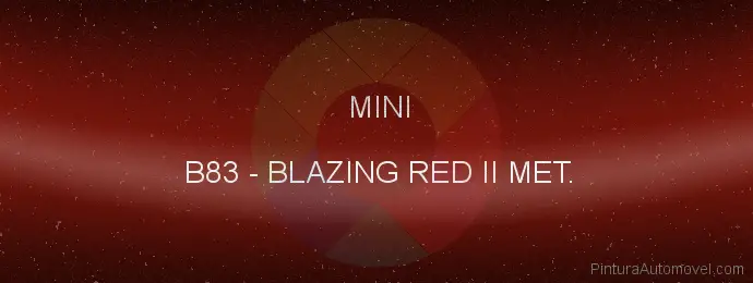 Pintura Mini B83 Blazing Red Ii Met.