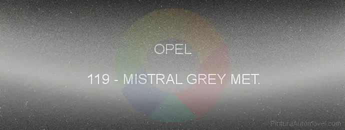 Pintura Opel 119 Mistral Grey Met.