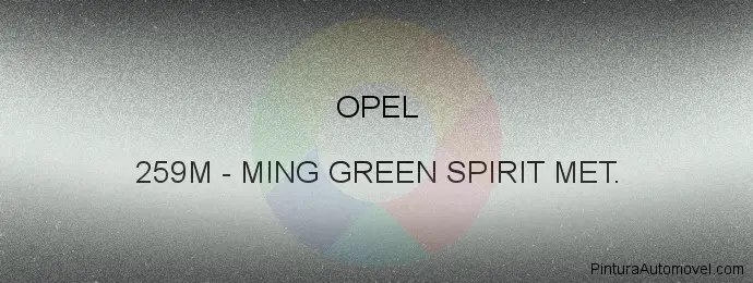 Pintura Opel 259M Ming Green Spirit Met.