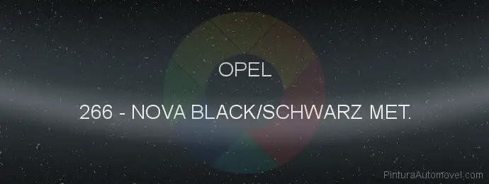 Pintura Opel 266 Nova Black/schwarz Met.