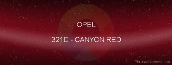 Pintura Opel 321D Canyon Red
