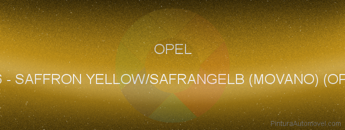 Pintura Opel 396 Saffron Yellow/safrangelb (movano) (op 98
