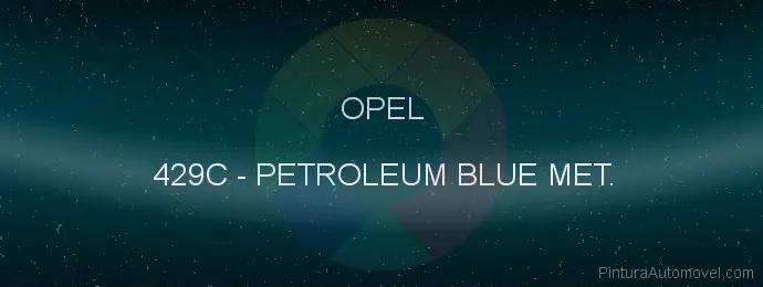 Pintura Opel 429C Petroleum Blue Met.
