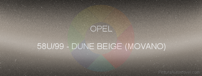 Pintura Opel 58U/99 Dune Beige (movano)