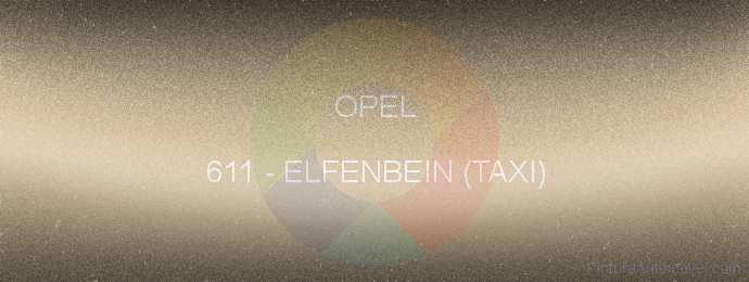 Pintura Opel 611 Elfenbein (taxi)