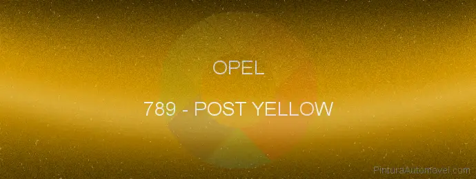 Pintura Opel 789 Post Yellow