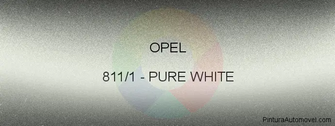 Pintura Opel 811/1 Pure White