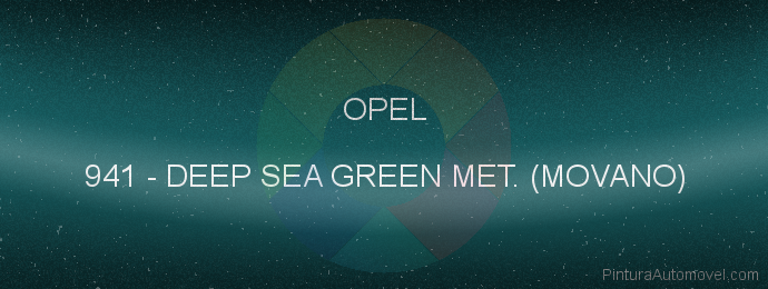 Pintura Opel 941 Deep Sea Green Met. (movano)