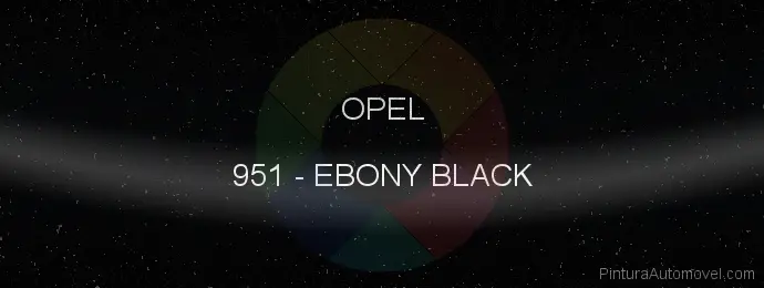 Pintura Opel 951 Ebony Black