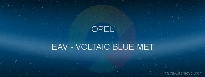 Pintura Opel EAV Voltaic Blue Met.