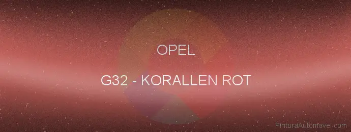 Pintura Opel G32 Korallen Rot