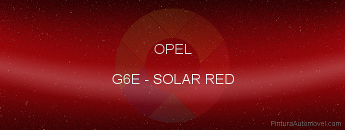 Pintura Opel G6E Solar Red