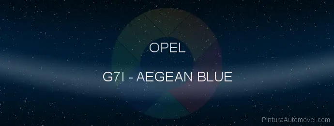 Pintura Opel G7I Aegean Blue
