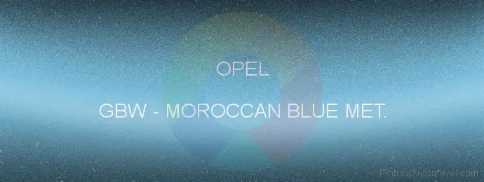 Pintura Opel GBW Moroccan Blue Met.