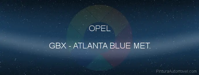 Pintura Opel GBX Atlanta Blue Met.