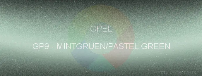 Pintura Opel GP9 Mintgruen/pastel Green
