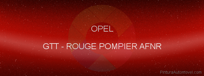 Pintura Opel GTT Rouge Pompier Afnr