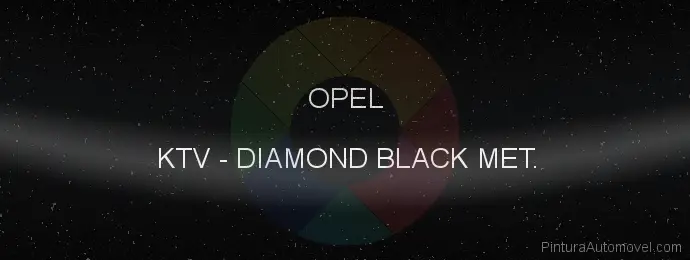Pintura Opel KTV Diamond Black Met.