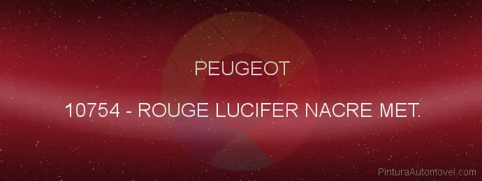 Pintura Peugeot 10754 Rouge Lucifer Nacre Met.