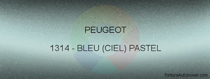Pintura Peugeot 1314 Bleu (ciel) Pastel