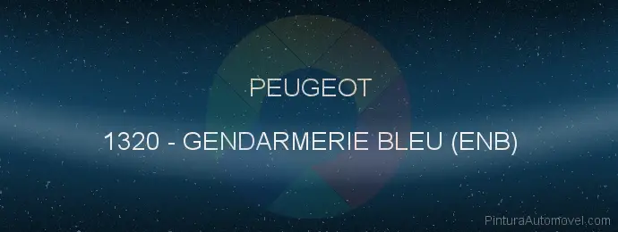 Pintura Peugeot 1320 Gendarmerie Bleu (enb)