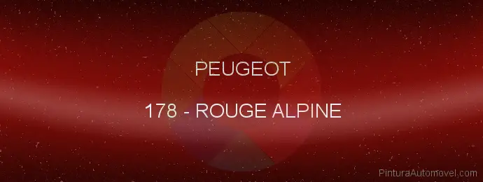Pintura Peugeot 178 Rouge Alpine