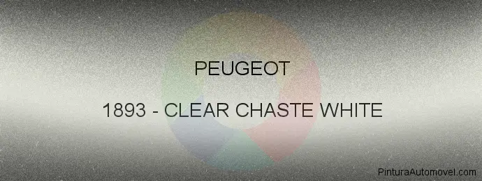 Pintura Peugeot 1893 Clear Chaste White