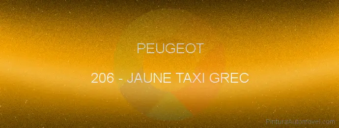 Pintura Peugeot 206 Jaune Taxi Grec