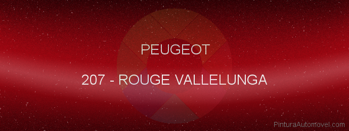 Pintura Peugeot 207 Rouge Vallelunga