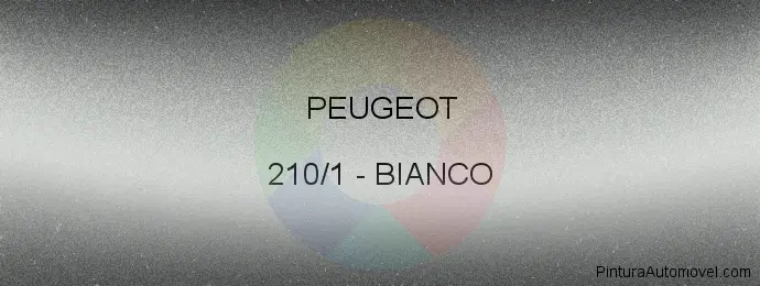 Pintura Peugeot 210/1 Bianco