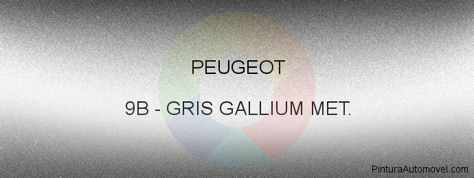 Pintura Peugeot 9B Gris Gallium Met.