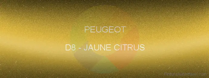 Pintura Peugeot D8 Jaune Citrus