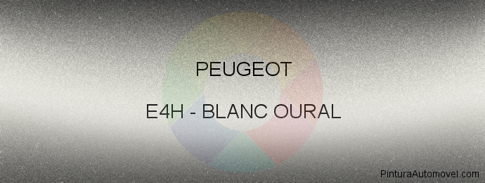Pintura Peugeot E4H Blanc Oural