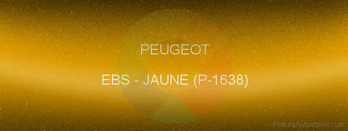 Pintura Peugeot EBS Jaune (p-1638)