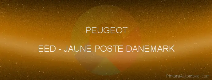 Pintura Peugeot EED Jaune Poste Danemark