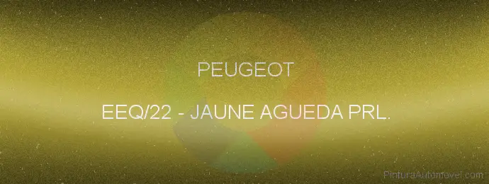 Pintura Peugeot EEQ/22 Jaune Agueda Prl.