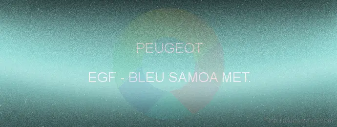Pintura Peugeot EGF Bleu Samoa Met.
