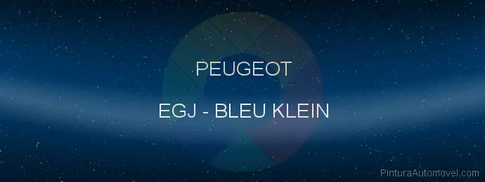 Pintura Peugeot EGJ Bleu Klein