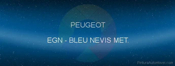 Pintura Peugeot EGN Bleu Nevis Met.